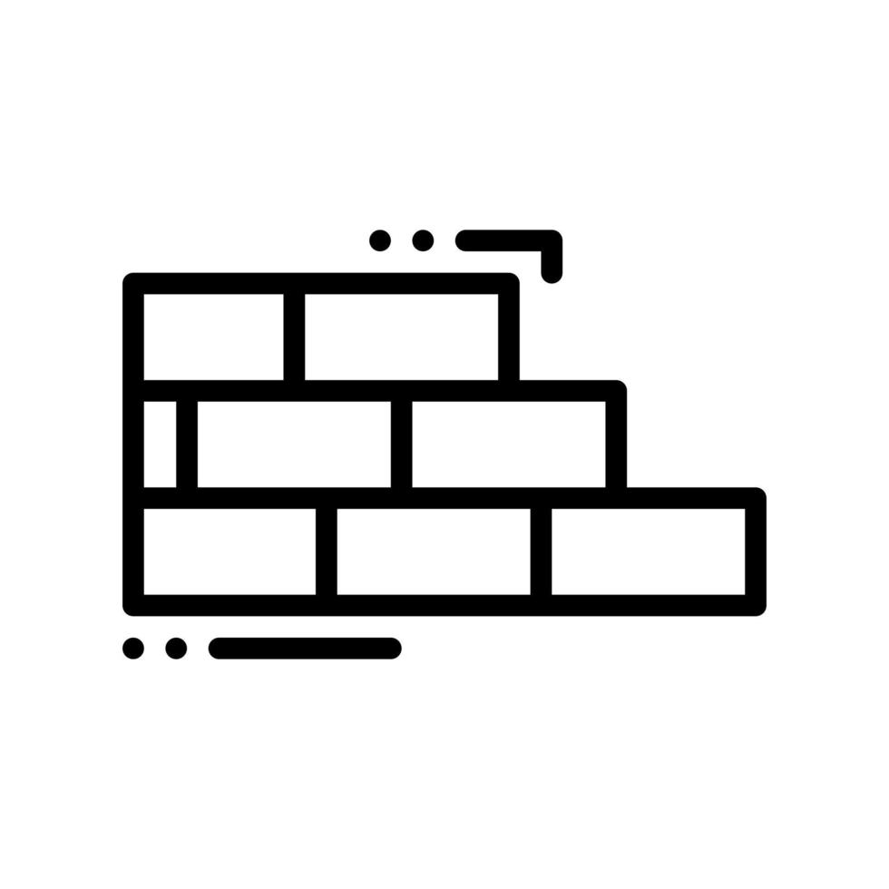 tegelsten linje stilikon isolerad på vit bakgrund vektor