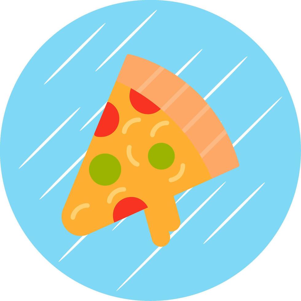 Pizza Scheibe eben Kreis Symbol Design vektor