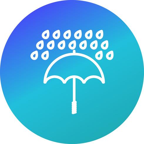 Regenschirm und Regen Vektor Icon