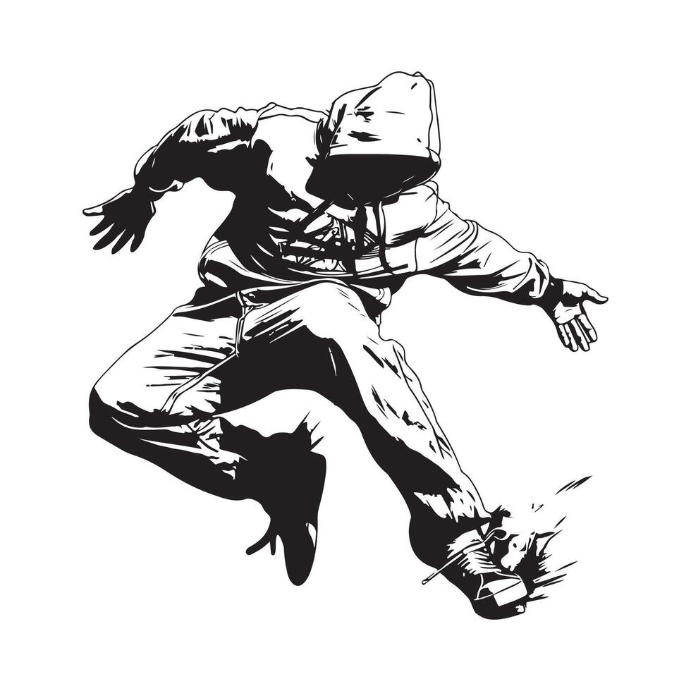 Parkour Bild Illustration auf Weiß Hintergrund vektor