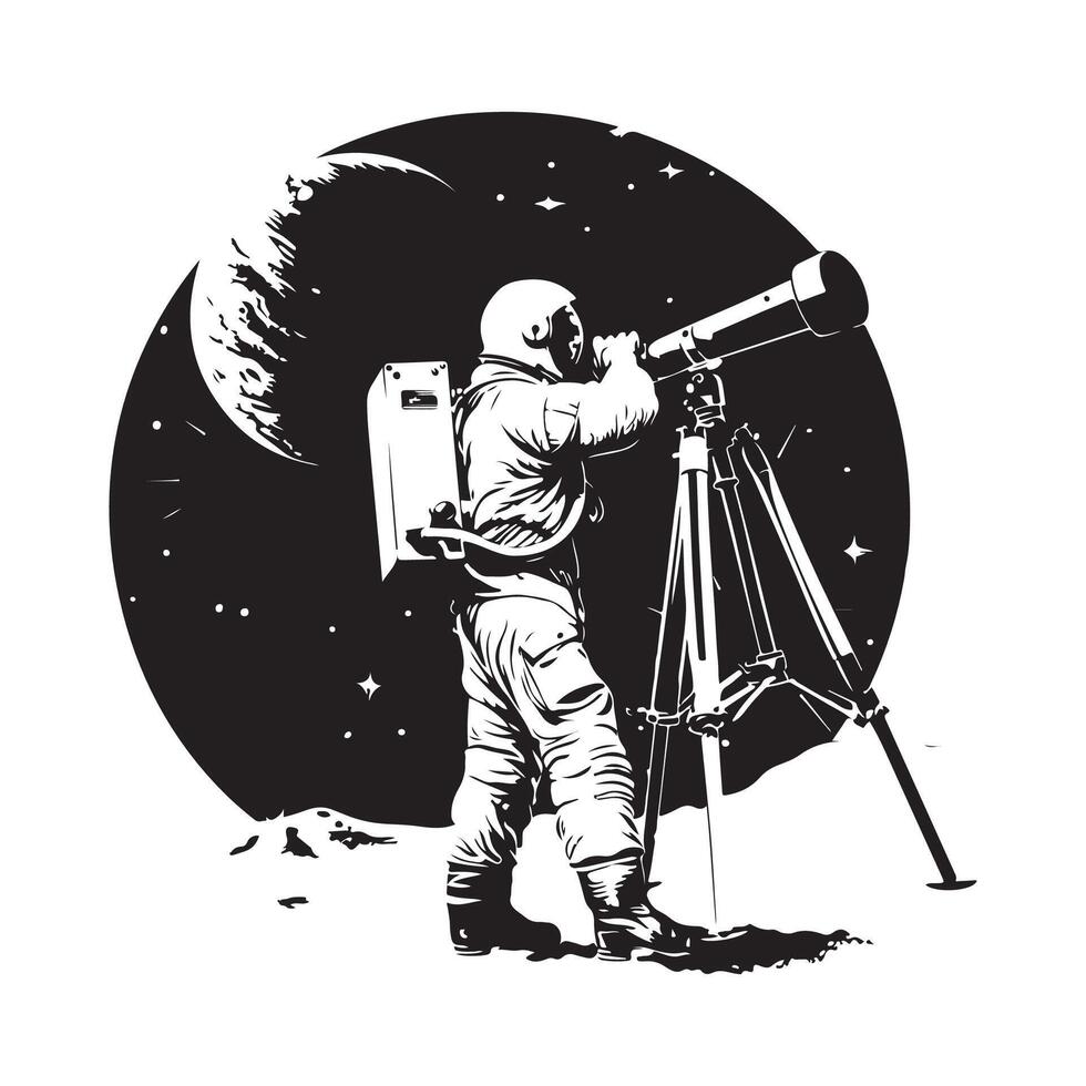 Astronaut Bilder und Abbildungen auf Weiß Hintergrund vektor