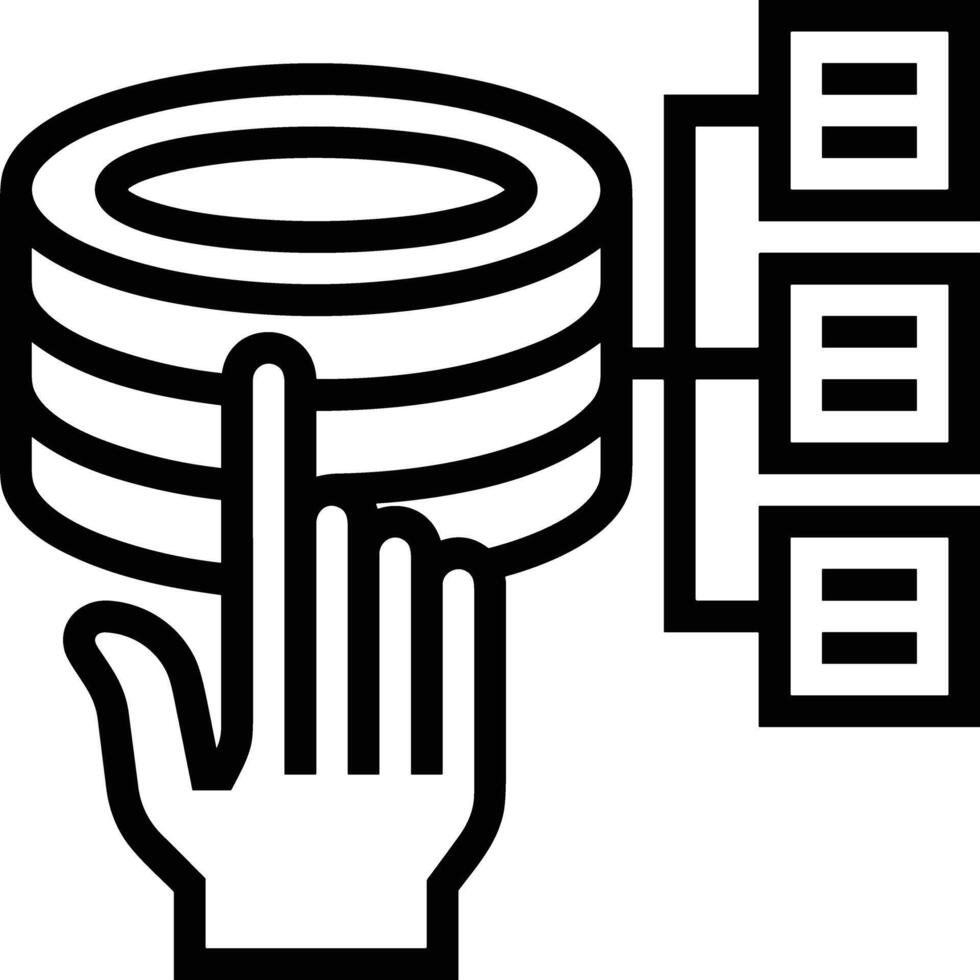 lagring data ikon symbol bild för databas illustration vektor