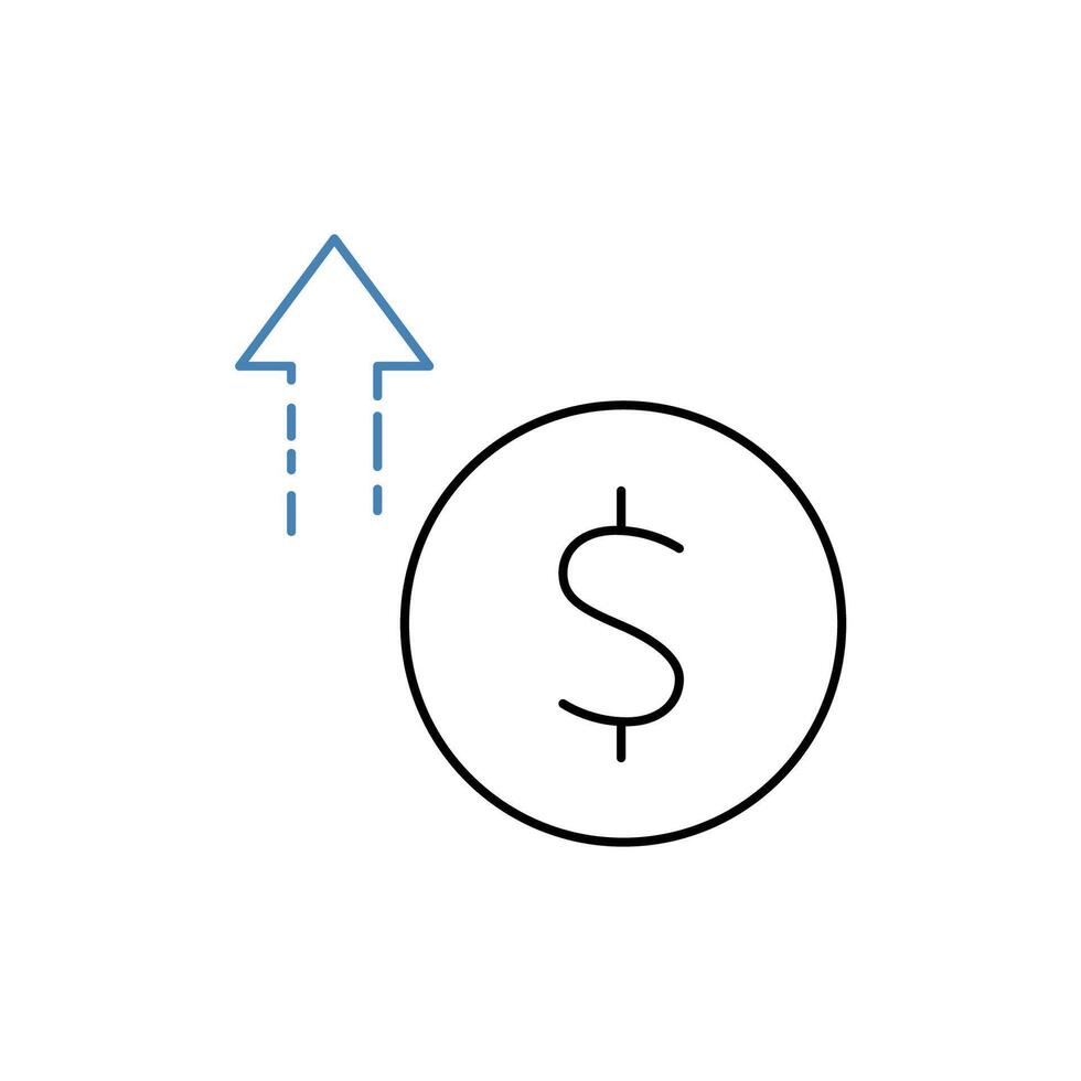 hög pris begrepp linje ikon. enkel element illustration. hög pris begrepp översikt symbol design. vektor
