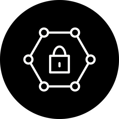 Vektor geschütztes Netzwerk-Symbol
