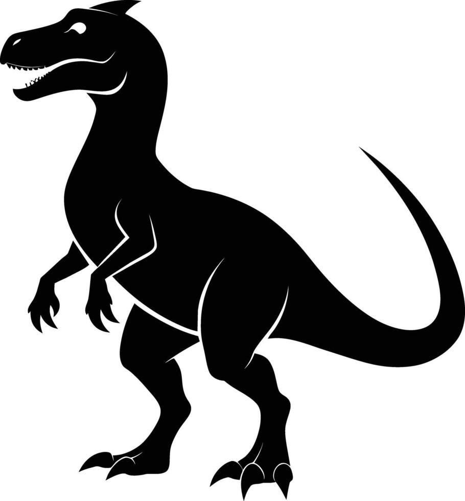 ein detailliert Komposition von Dinosaurier Silhouette vektor