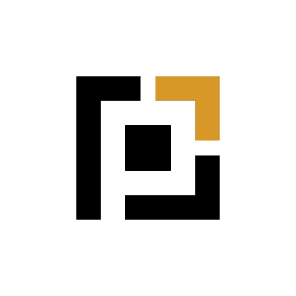 Brief p Logo Wachstum Logo Design Illustration vektor