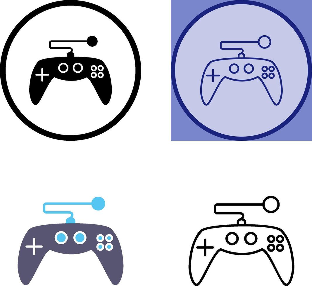 unik gaming kontrollera ikon design vektor