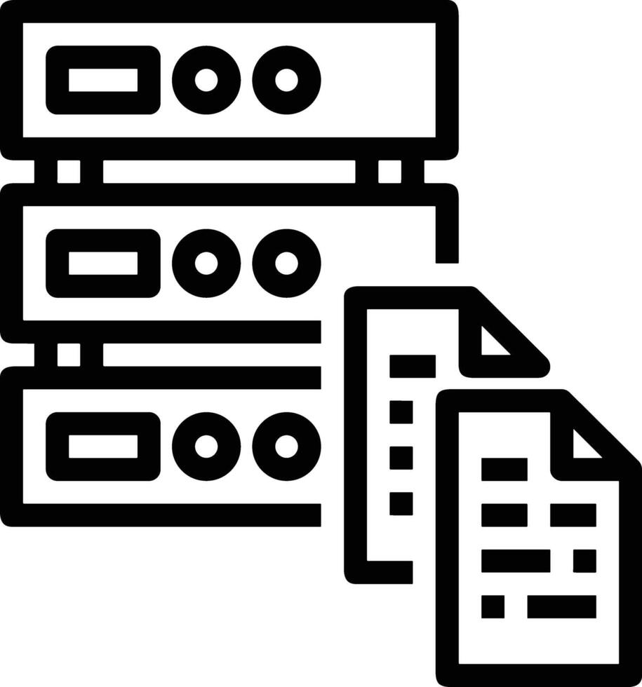 lagring data ikon symbol bild för databas illustration vektor