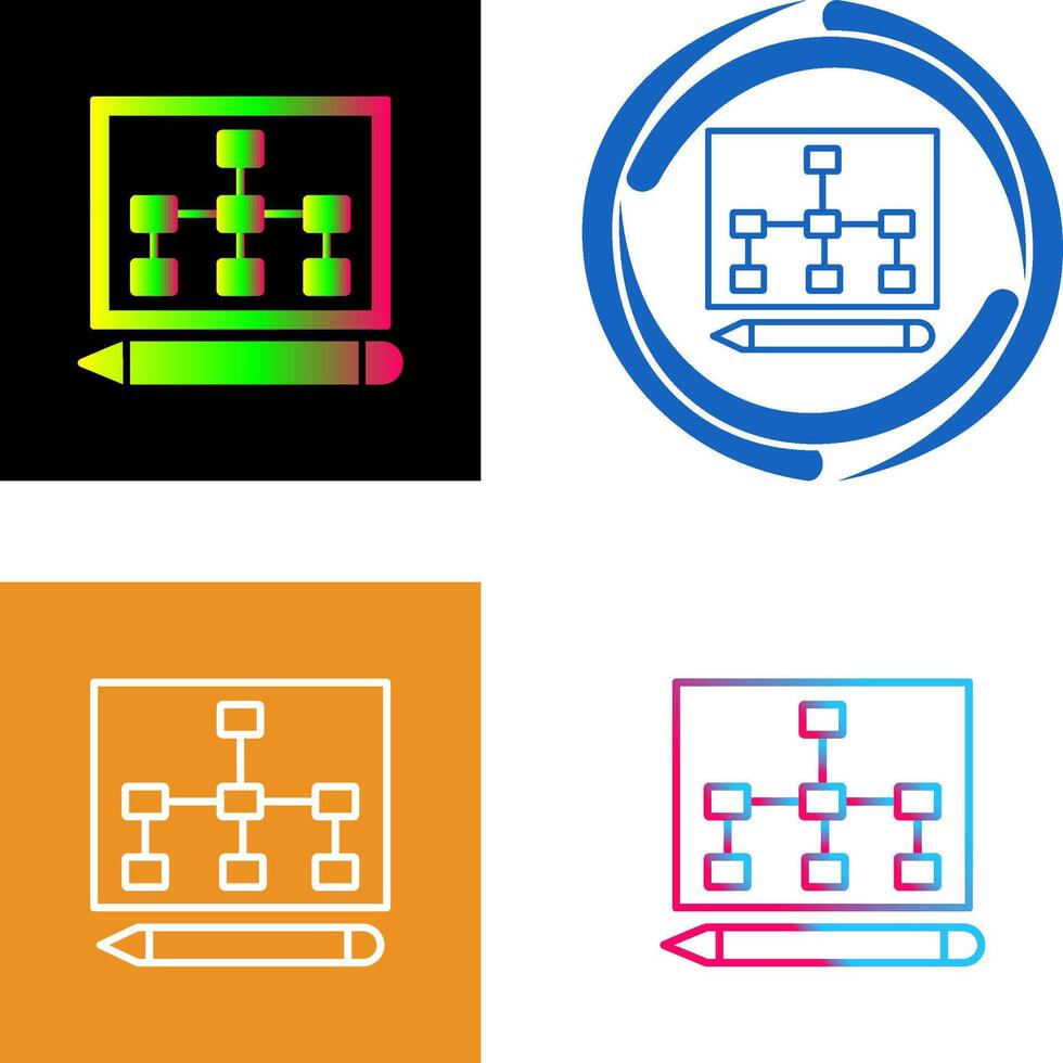 zeichnen Hierarchie Symbol Design vektor