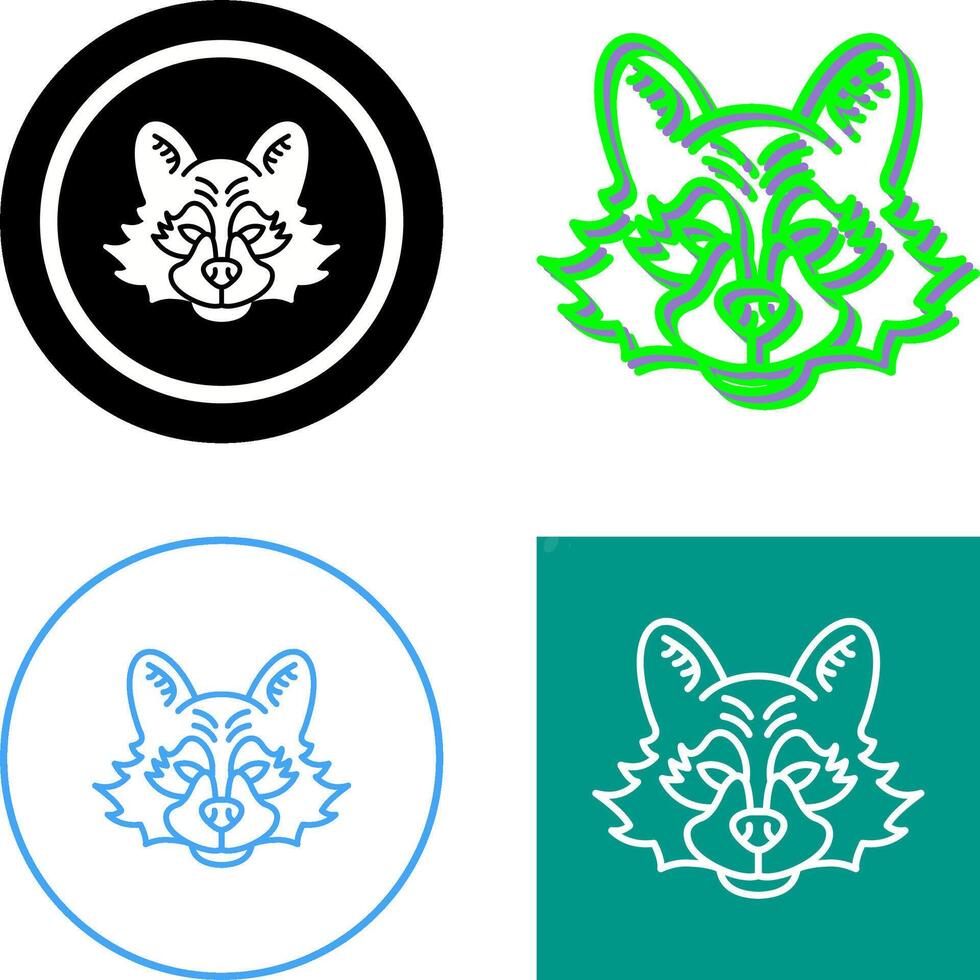 Waschbär Symbol Design vektor