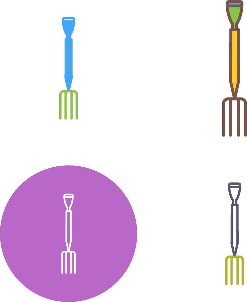 trädgårdsarbete gaffel ikon design vektor