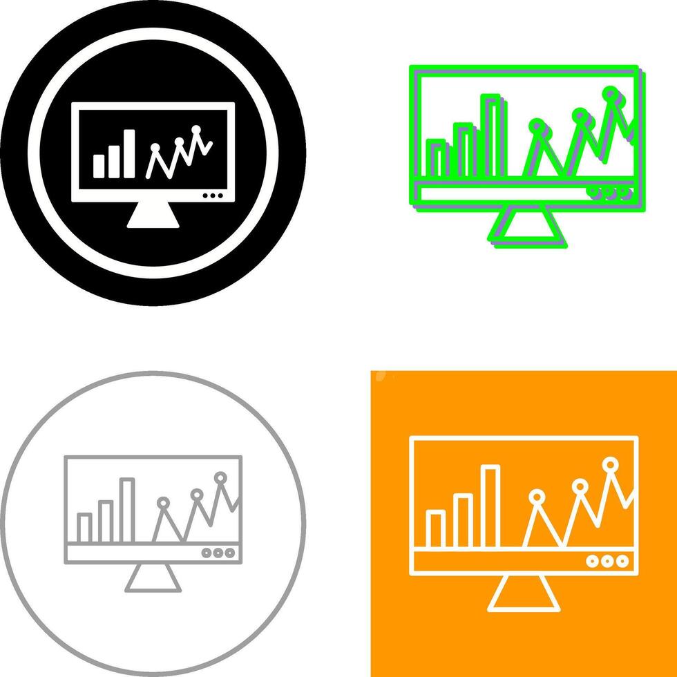 online Statistiken Symbol Design vektor