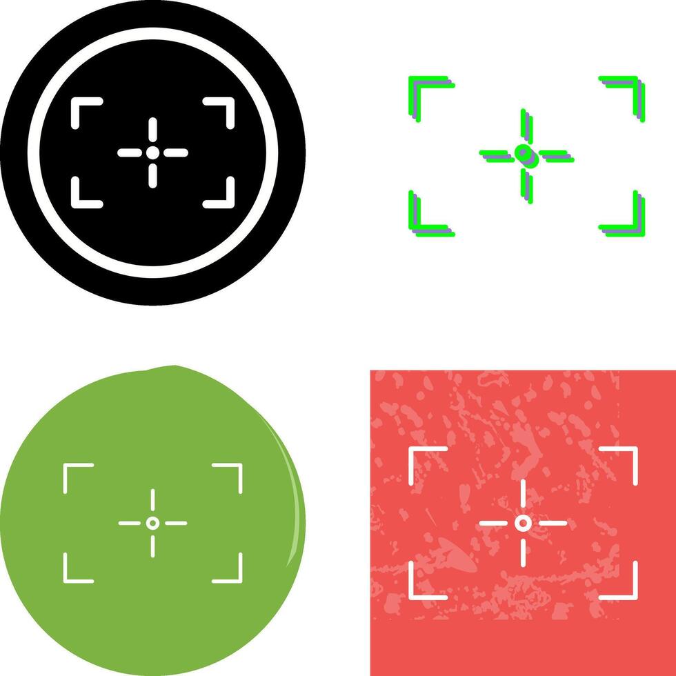 unik fokus ikon design vektor