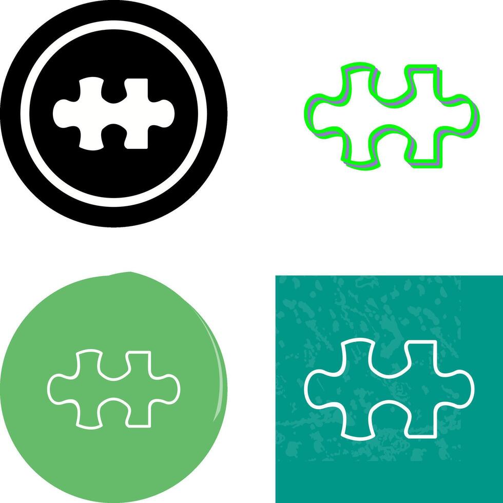 einzigartig Puzzle Stück Symbol Design vektor