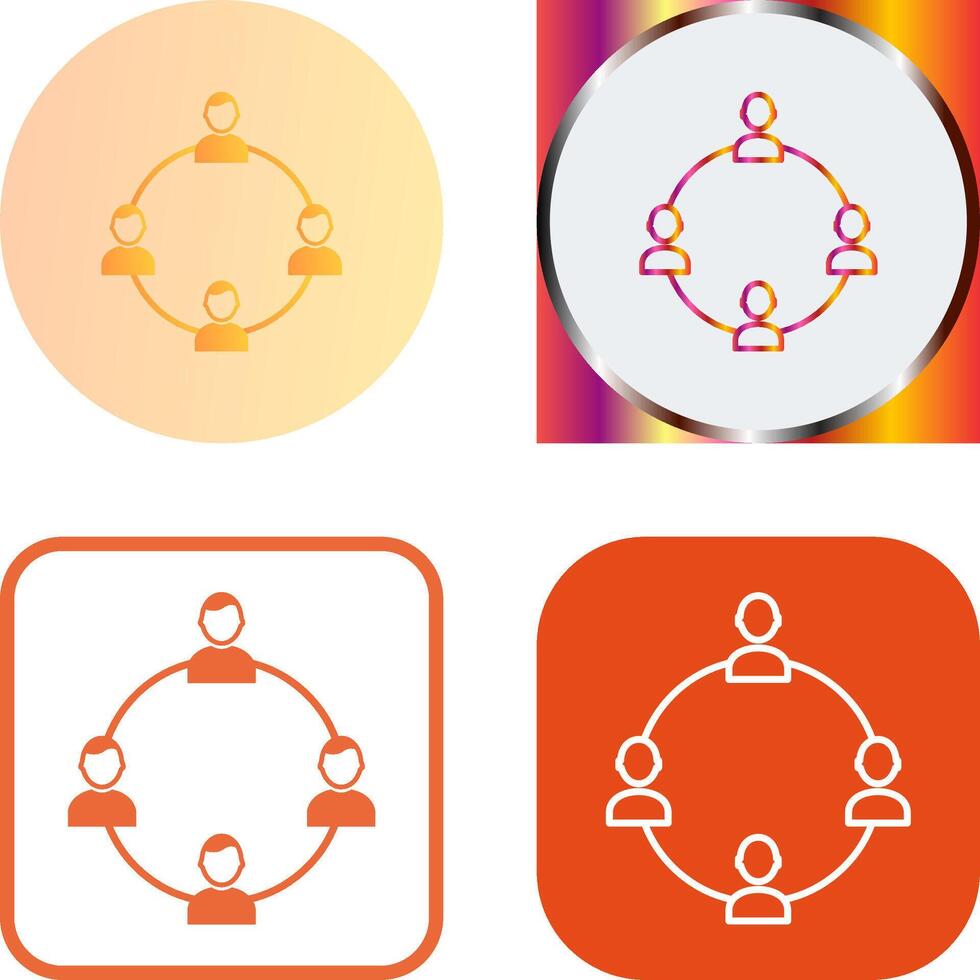 einzigartig Netzwerk Gruppe Symbol Design vektor