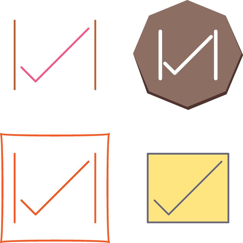 einzigartig Tick Symbol Design vektor
