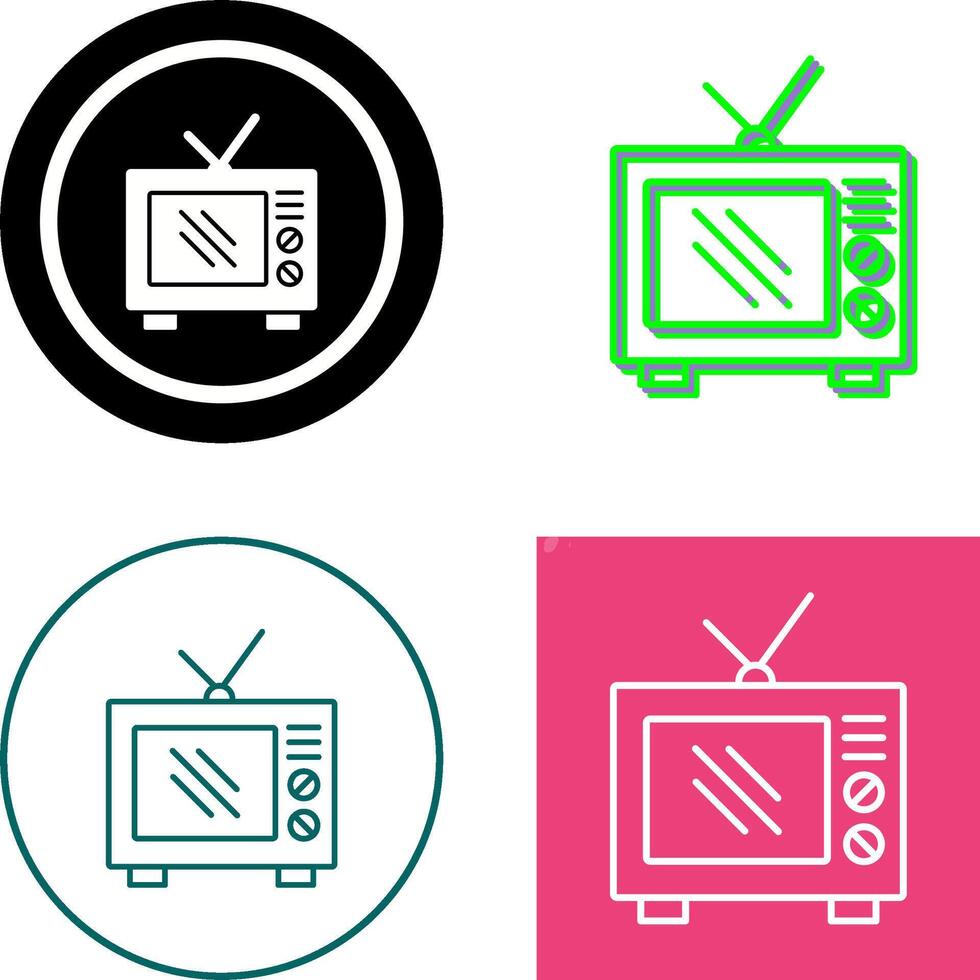 alt Fernseher Symbol Design vektor