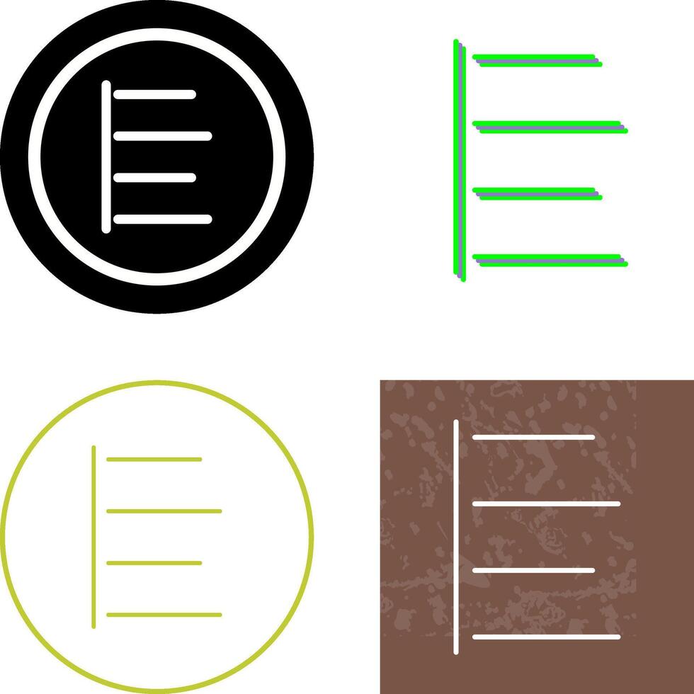 einzigartig links ausrichten Symbol Design vektor