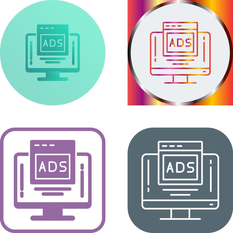 digital reklam ikon design vektor