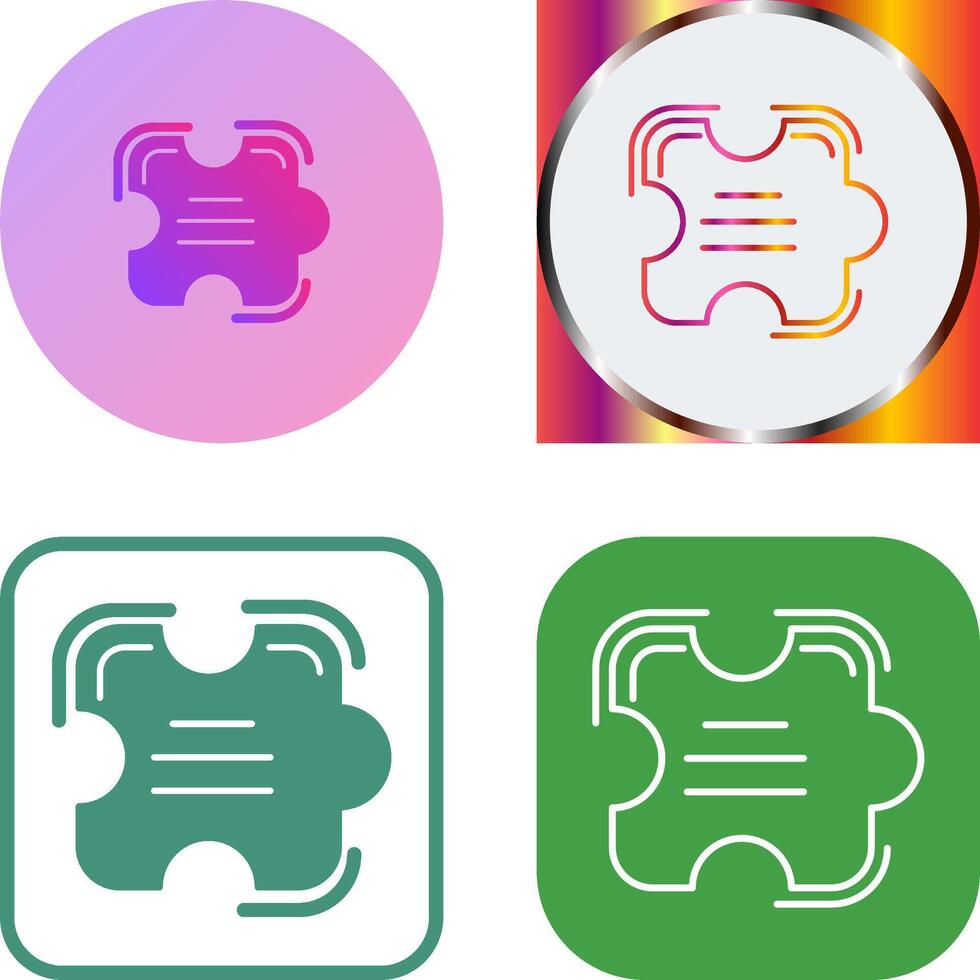 Puzzle-Icon-Design vektor