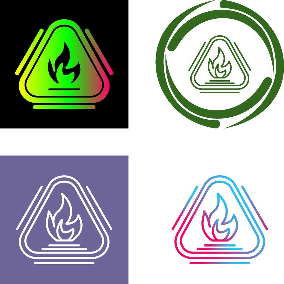 Vorsicht Feuer Symbol Design vektor