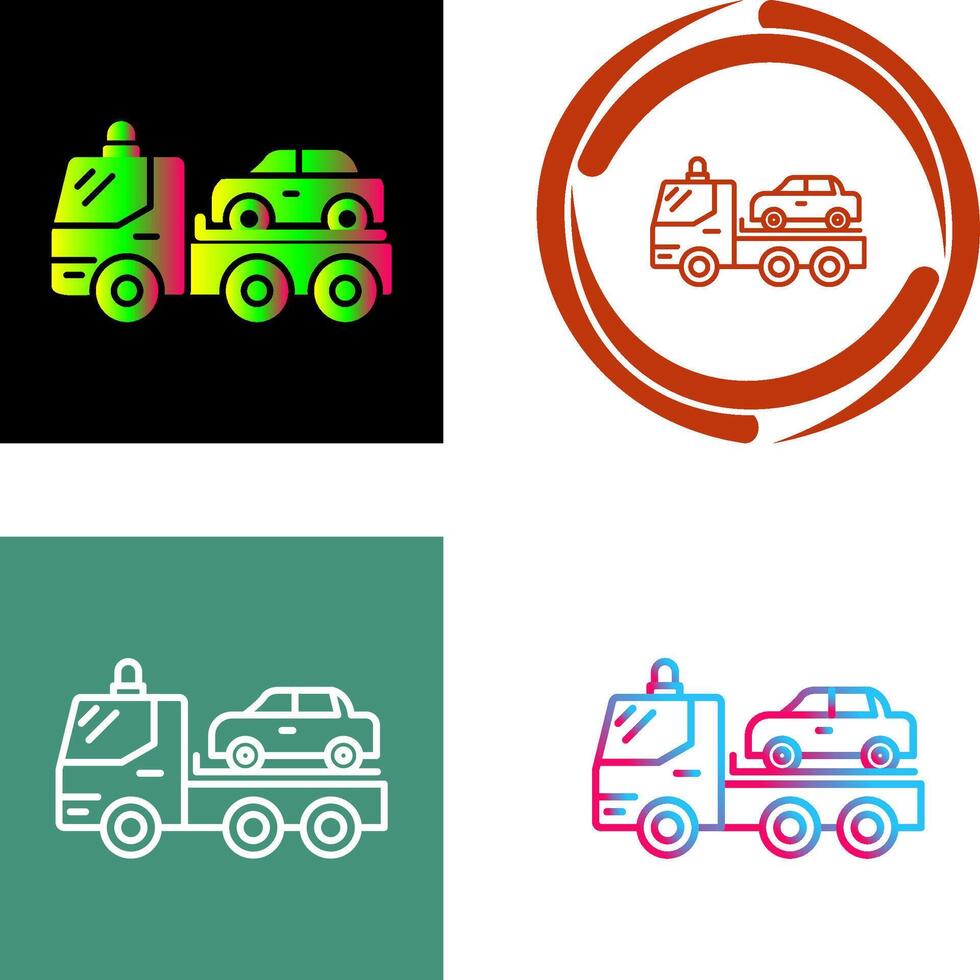 Abschleppwagen-Icon-Design vektor