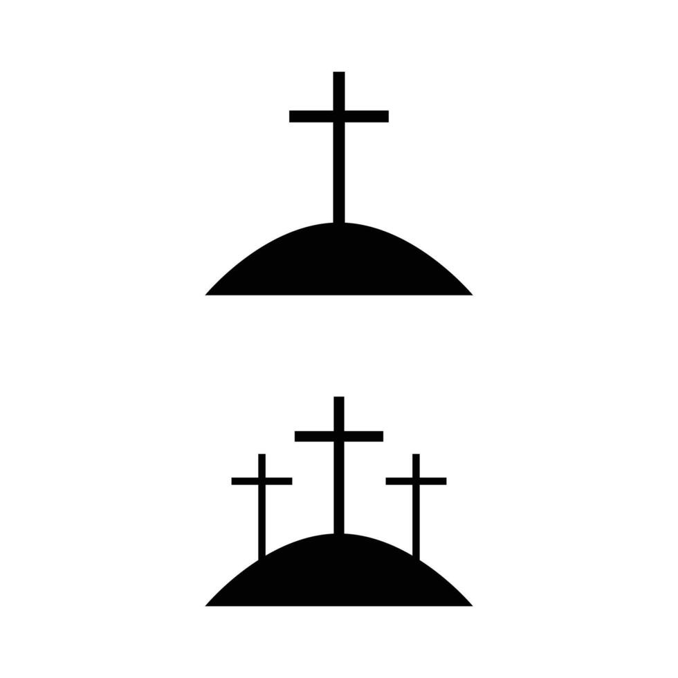 korsa vila i frid grav ikon eller gravsten begravning symbol illustration isolerat. vektor