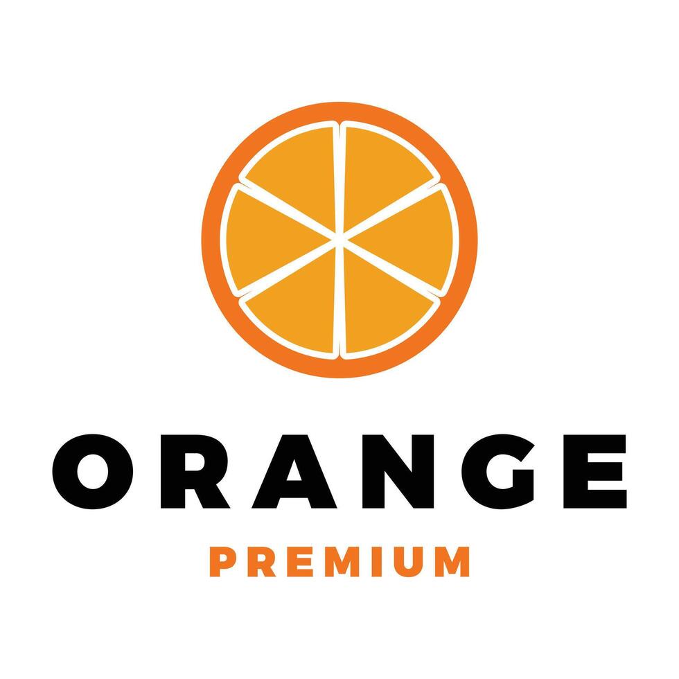 orange frukt ikon logotyp mall illustration design vektor