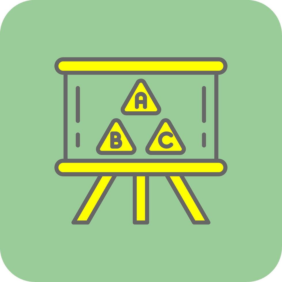 Tafel gefüllt Gelb Symbol vektor