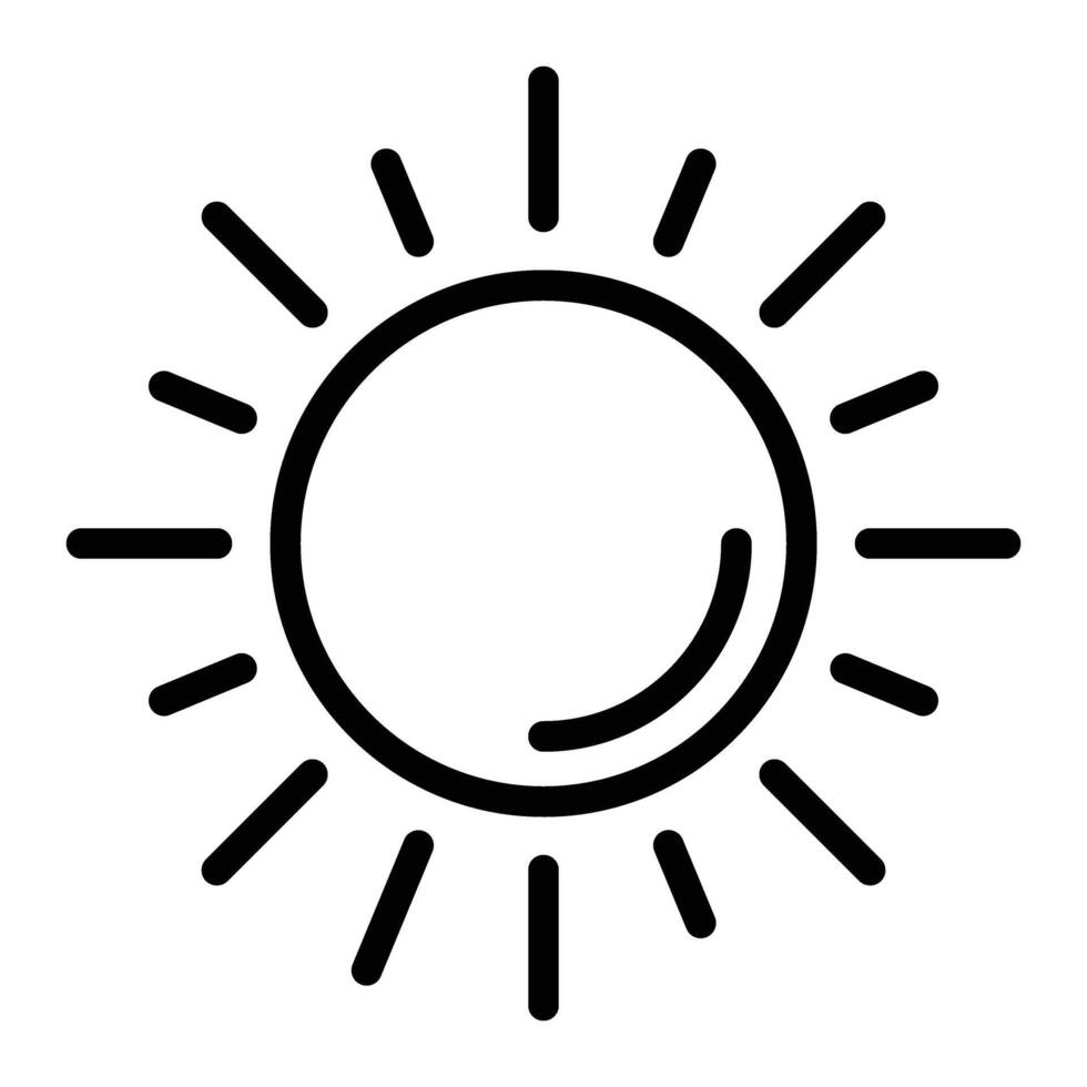 Sonne Linie Symbol Design vektor