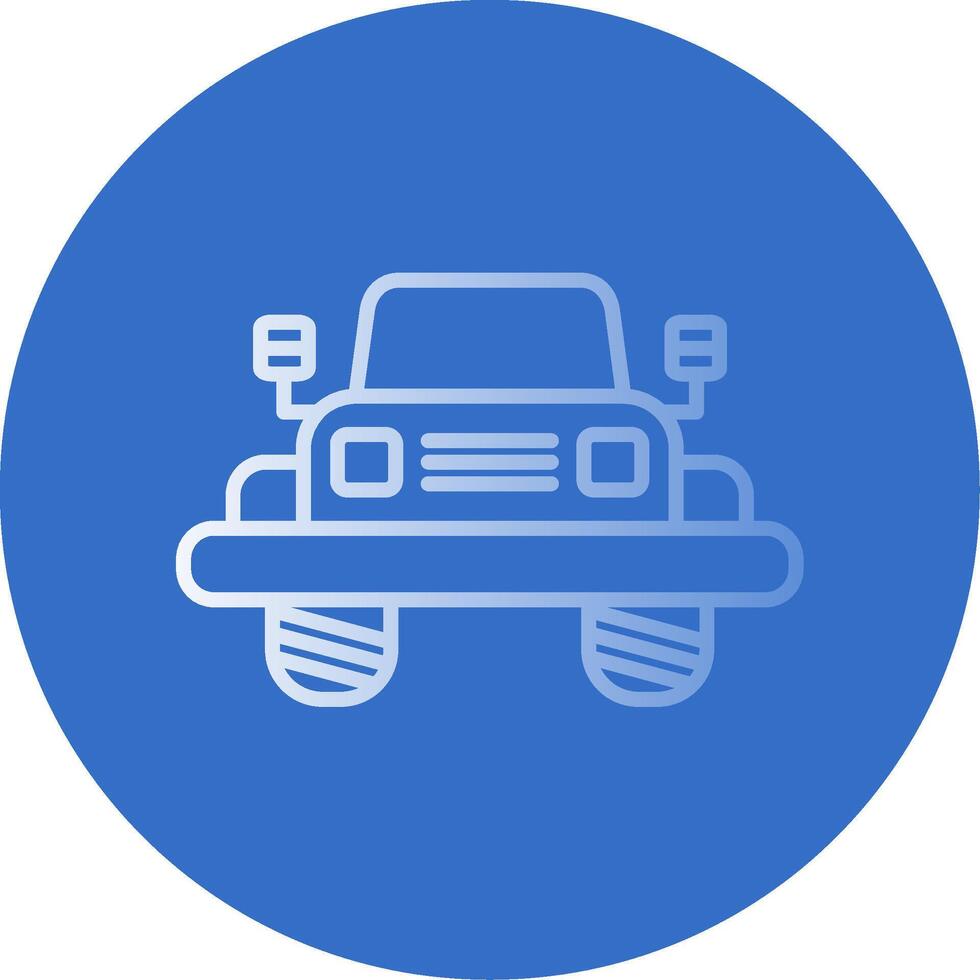 jeep platt bubbla ikon vektor
