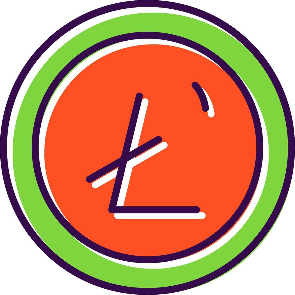 Litecoin gefüllt Design Symbol vektor