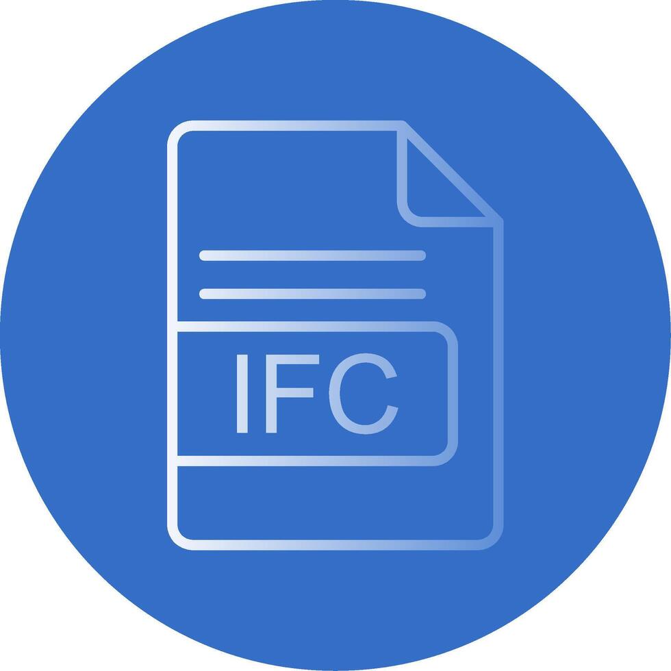 ifc Datei Format eben Blase Symbol vektor