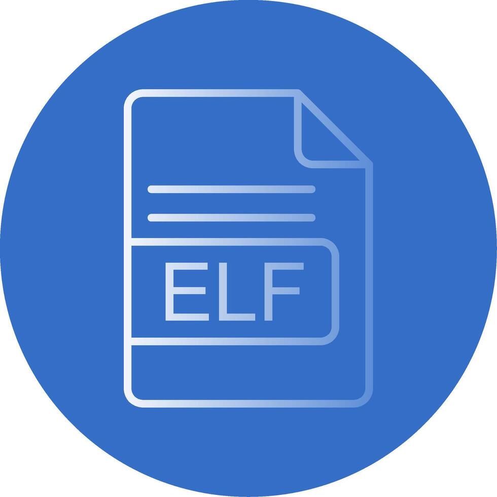 Elf Datei Format eben Blase Symbol vektor