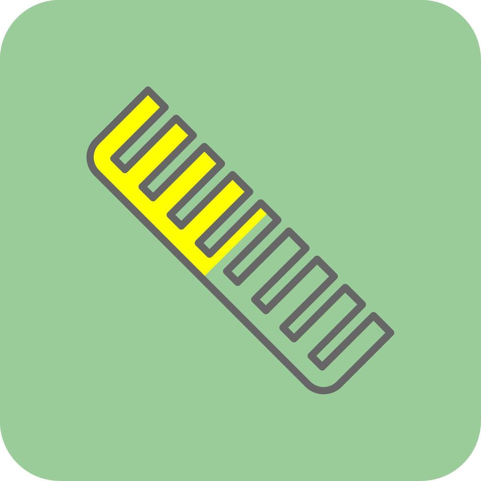 Kamm gefüllt Gelb Symbol vektor