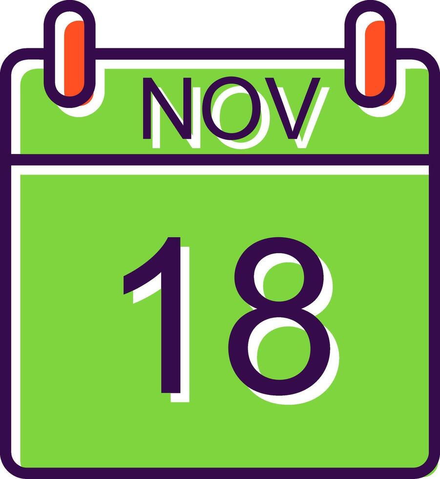 november fylld design ikon vektor