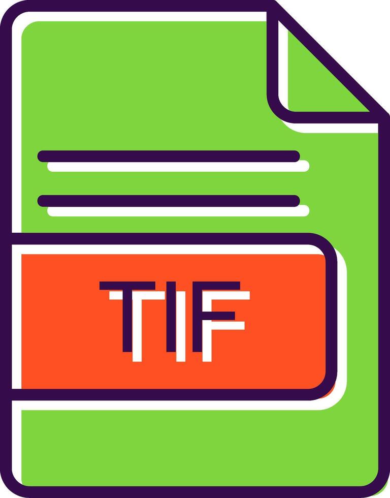 tif fil formatera fylld design ikon vektor