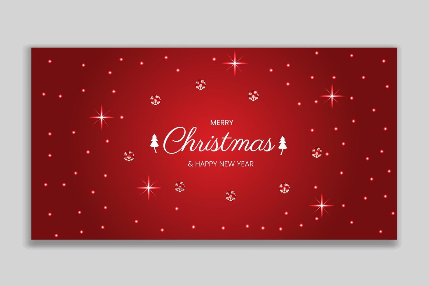 god jul rött gratulationskort och sociala medier med gnistrar vektor