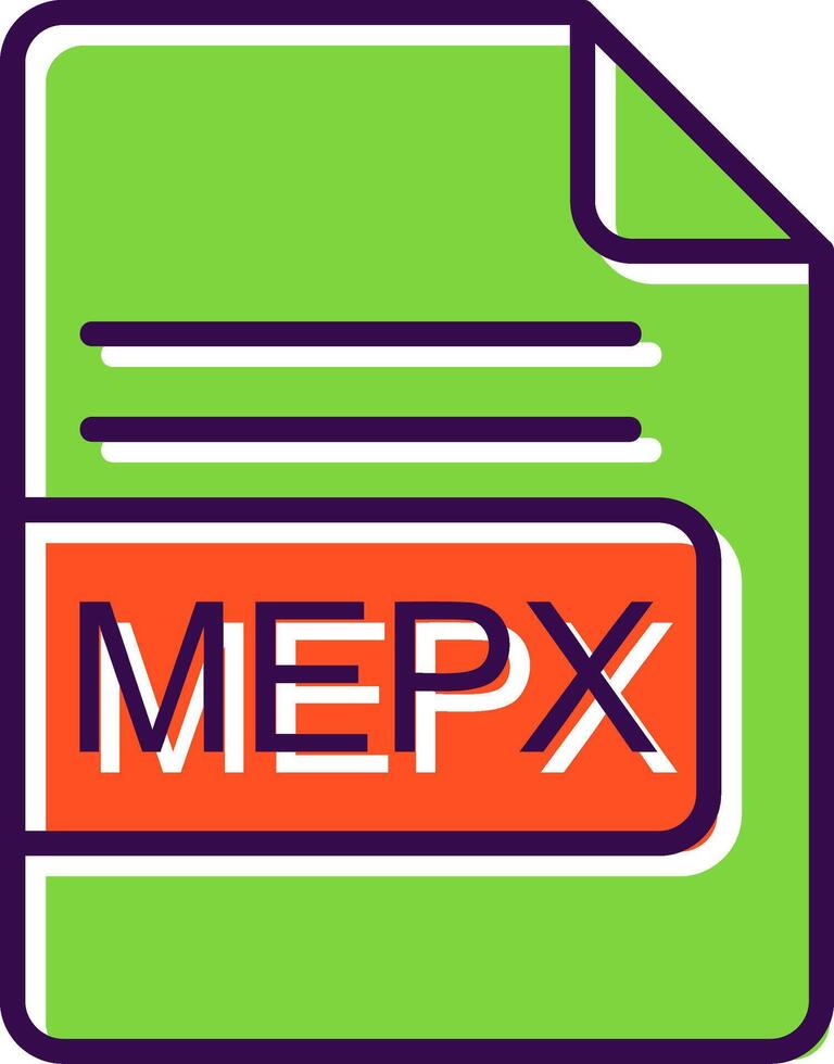 mepx Datei Format gefüllt Design Symbol vektor