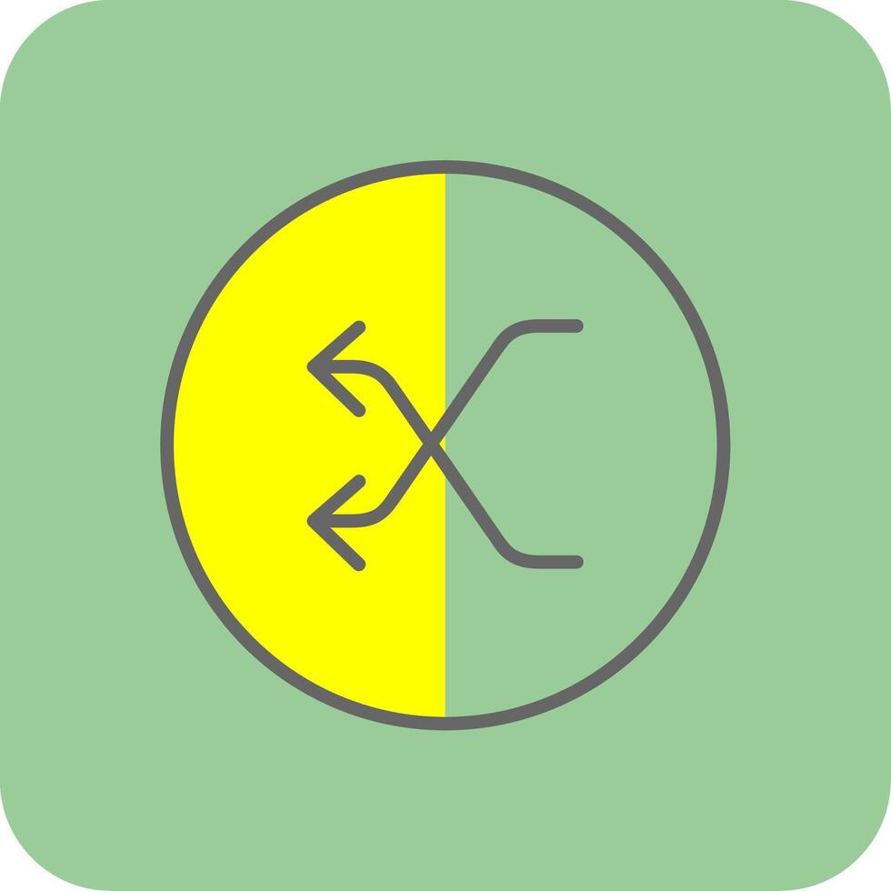 Mischen gefüllt Gelb Symbol vektor