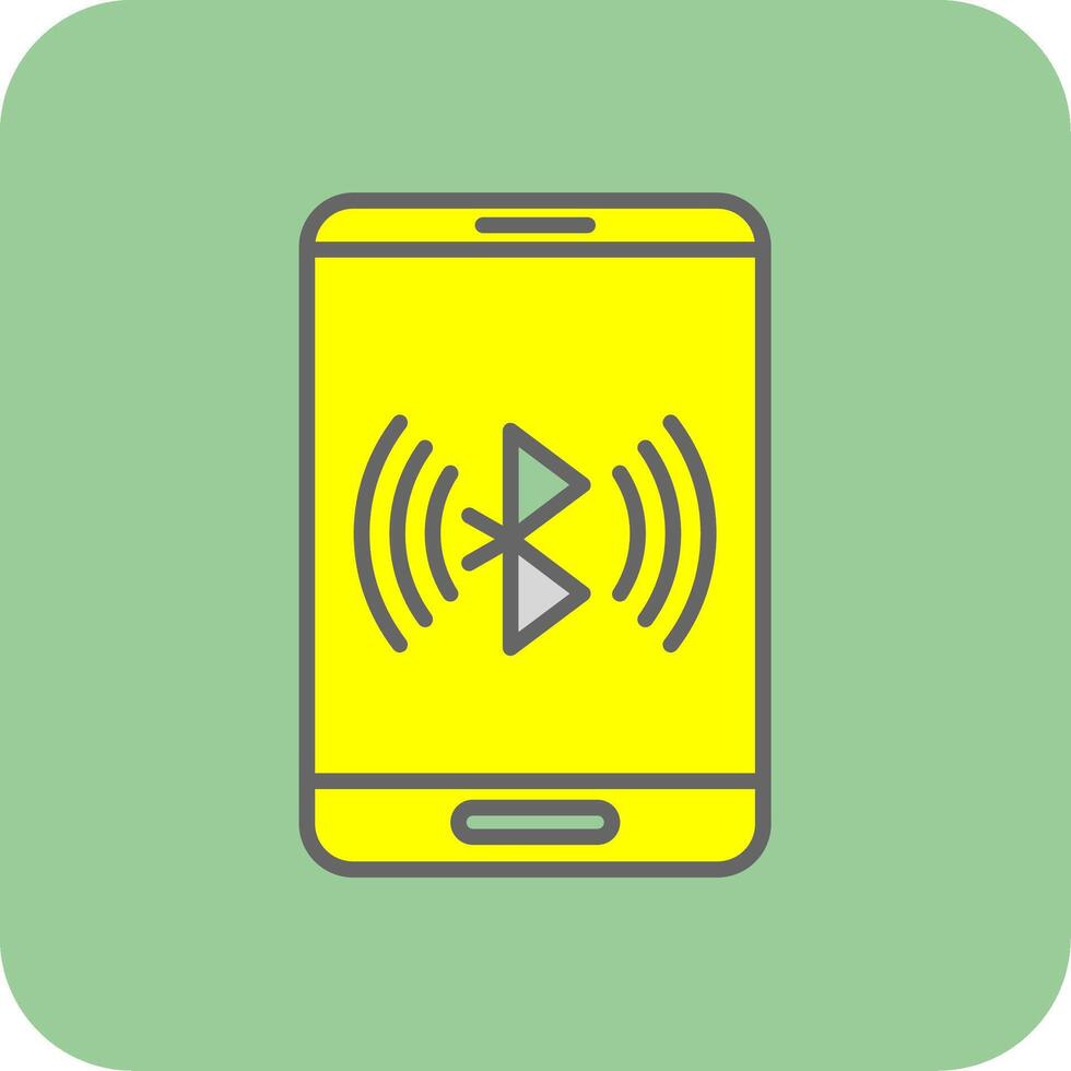 Bluetooth gefüllt Gelb Symbol vektor