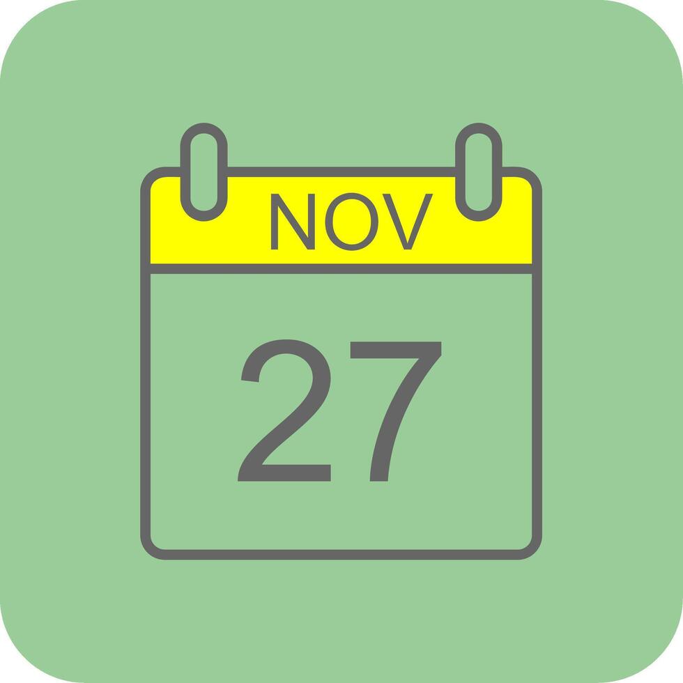 November gefüllt Gelb Symbol vektor