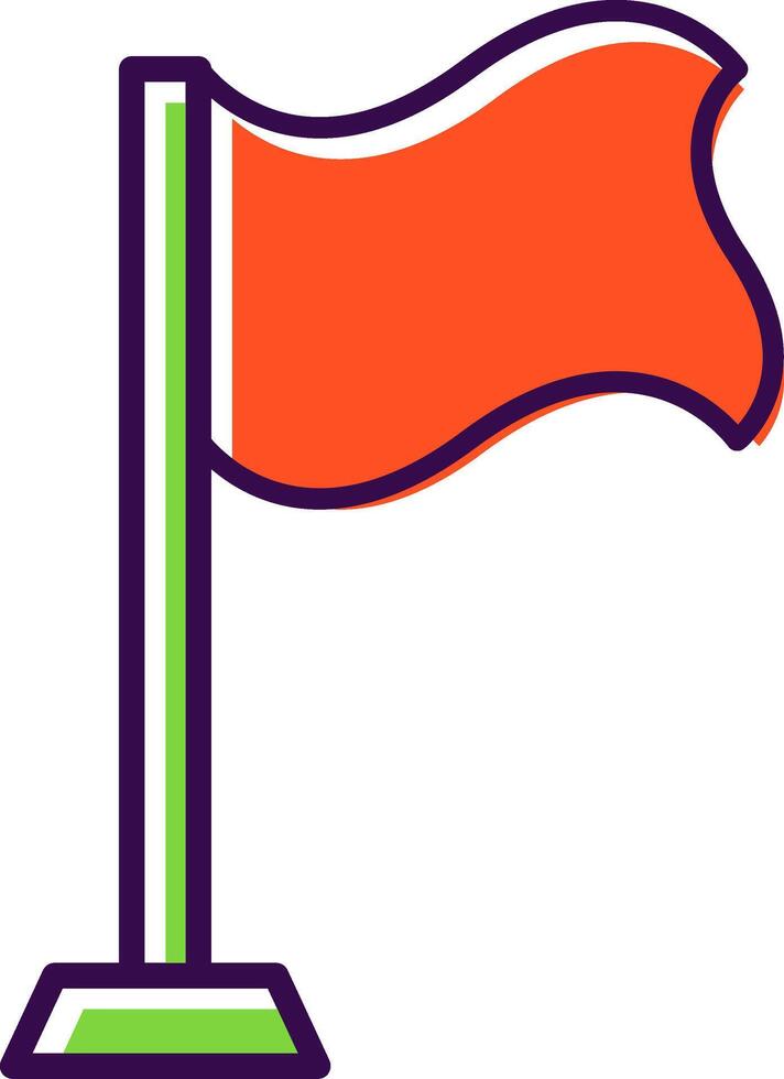 Flagge gefüllt Design Symbol vektor