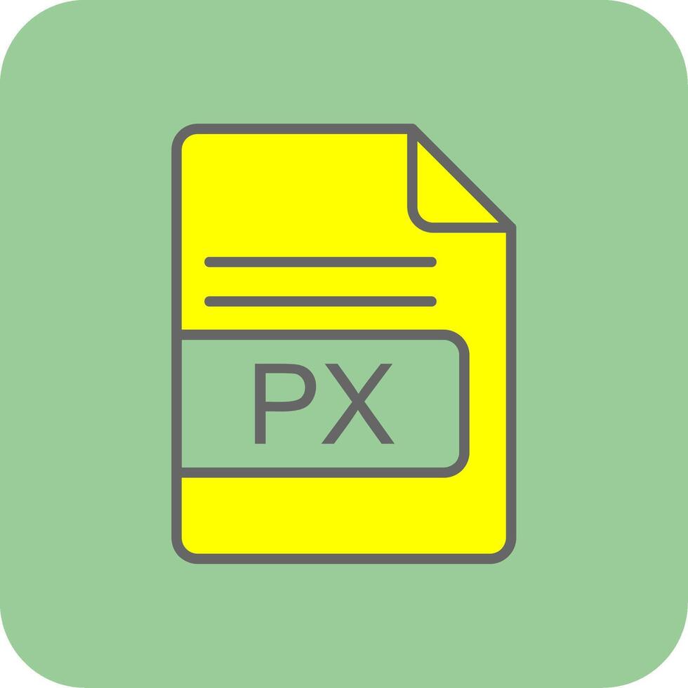 px fil formatera fylld gul ikon vektor