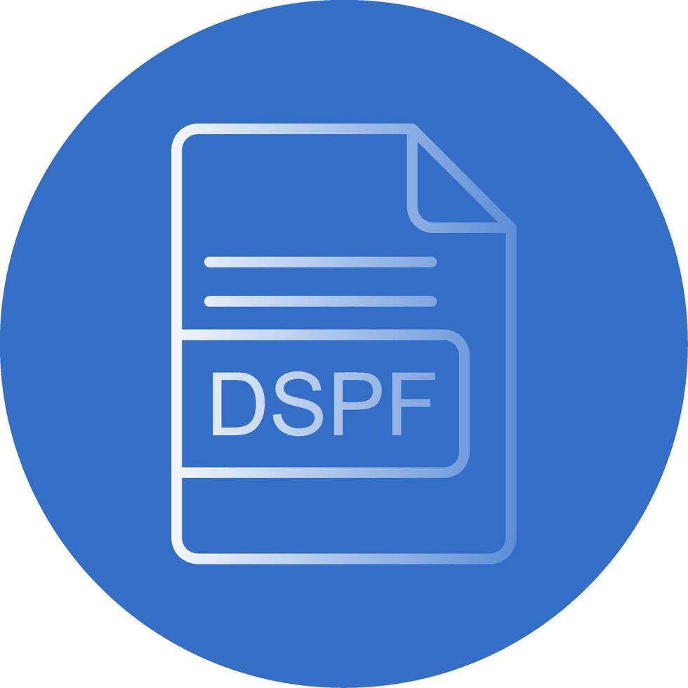 dspf Datei Format eben Blase Symbol vektor