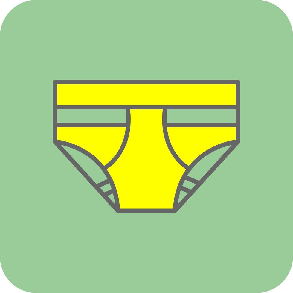underkläder fylld gul ikon vektor