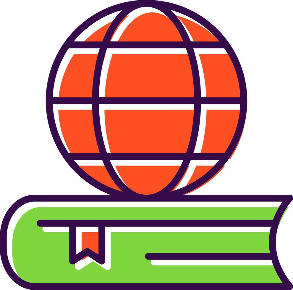 global Bildung gefüllt Design Symbol vektor