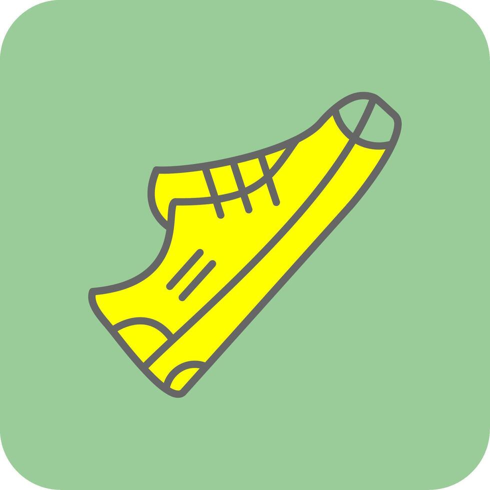 Schuh gefüllt Gelb Symbol vektor