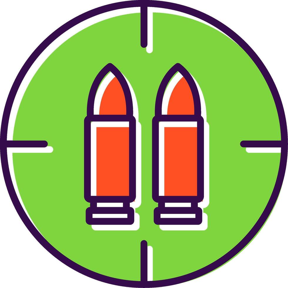 ammunition fylld design ikon vektor