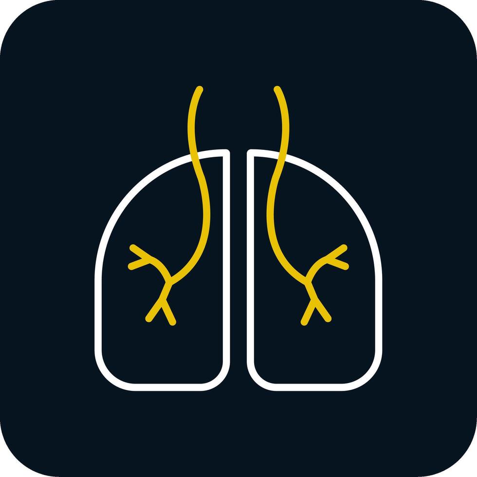 pulmonology linje röd cirkel ikon vektor